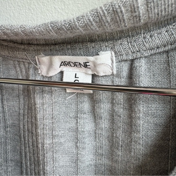 Ardene classic cropped vest top in gray heather size L - Picture 4 of 4